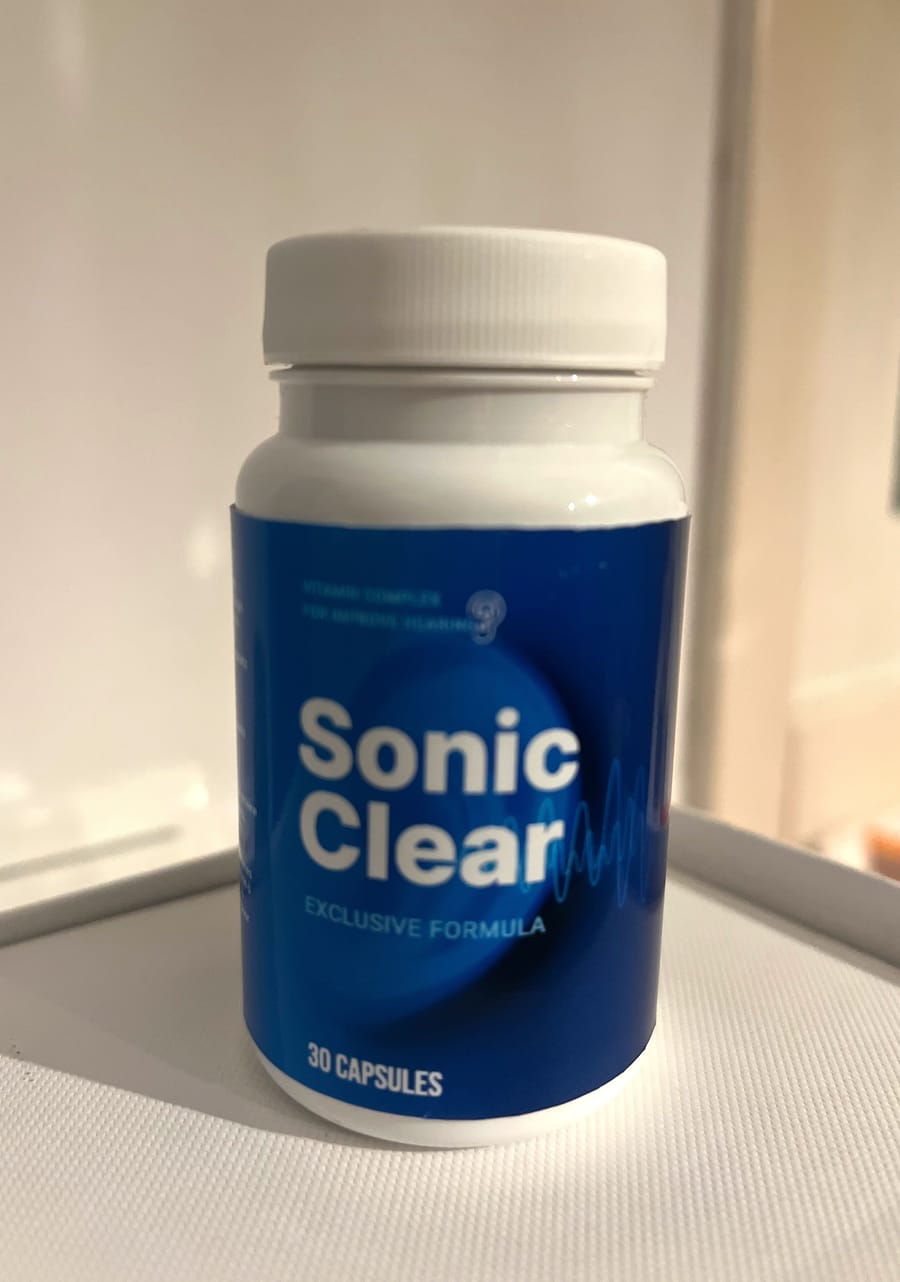 Flacon Sonic Clear photographié tel qu’il est livré, sceau intact